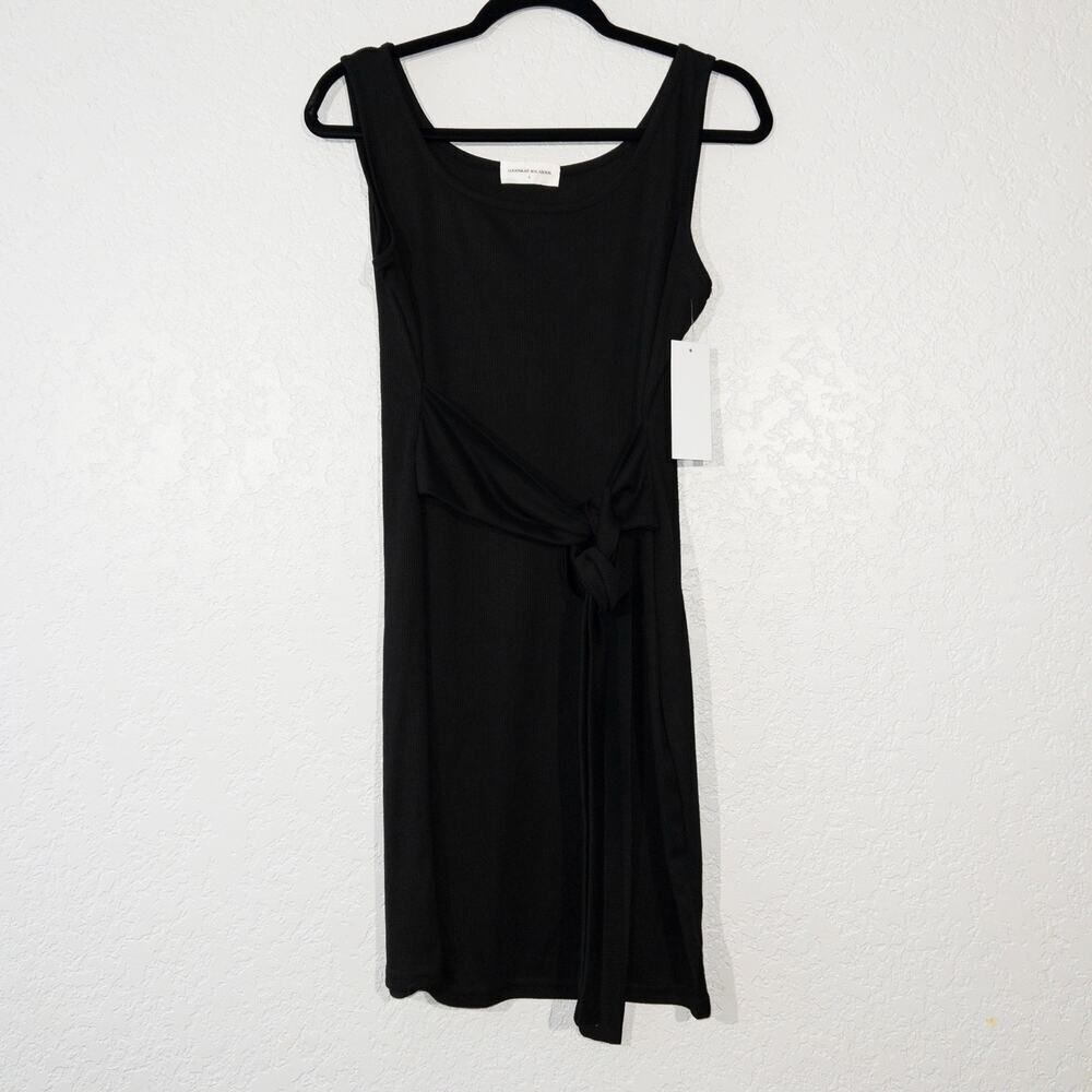 Nwt Goodnight Macaroon Black Aimee Front Tied Dress Size Large — image 2 of 6